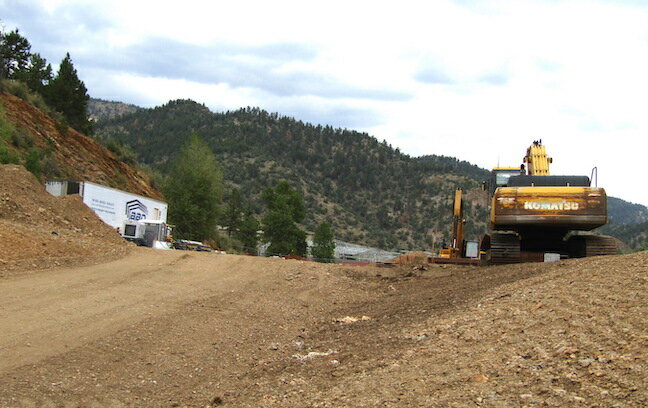 The Clear Creek School District was working on the track south of the former middle school on Highway 103 in early September.